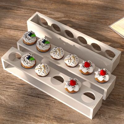 DIY Aromatherapy Gypsum Resin Mold Simple Assembly Six Grid Cup Storage Display Rack Silicone Mold