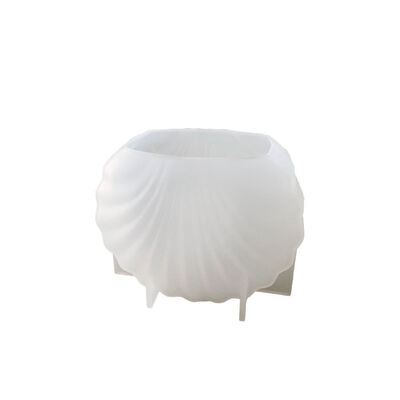 DIY Gypsum Cement Shell Candlestick Mold Striped Shell Flower Vase Candleholder Mirror Dropping Silicone Mold