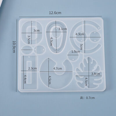 DIY Drip Glue Mold Earring Pendant Homemade Jewelry Earnail Pendant Decorative Silicone Mold Wholesale