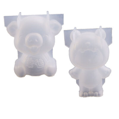 Drip Glue Mold Mirror Three-dimensional Safe Pig Mold DIY Doll Pig Mold Silicone Mold