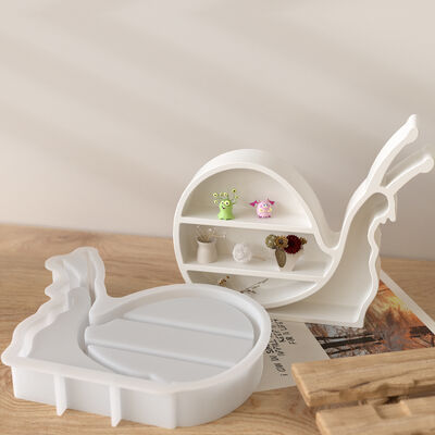Minimalist Style Aromatherapy Gypsum Snail Storage Rack DIY Doll Accessory Storage Rack Swing Table Silicone Mold