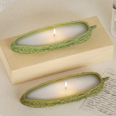 Resin Gypsum Bitter Gourd Storage Box Storage Can Grinding Tool DIY Aromatherapy Candle Cup Decoration Silicone Mold