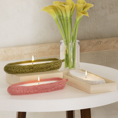 Resin Gypsum Bitter Gourd Storage Box Storage Can Grinding Tool DIY Aromatherapy Candle Cup Decoration Silicone Mold