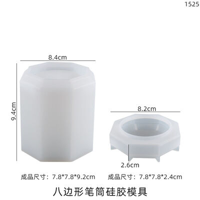 Crystal Dropper Gypsum DIY Grinding Tool Octagonal Pen Holder Storage Box Silicone Mold Source Wholesale