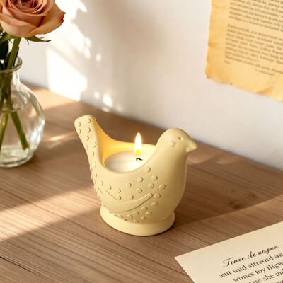 Ins Dot Relief Bird Storage Can, Platform, Silicone Mold, DIY Aromatherapy Gypsum Candle Container, Base Mold