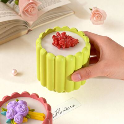Ins Dot Relief Bird Storage Can, Platform, Silicone Mold, DIY Aromatherapy Gypsum Candle Container, Base Mold