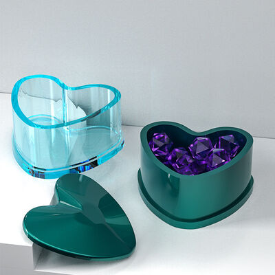 DIY Crystal Dropper Resin Mold Hexagonal Heart-shaped Storage Box Silicone Mold Wholesale