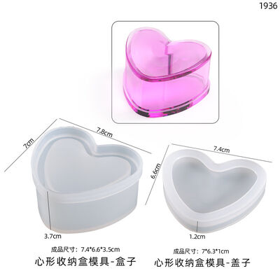 DIY Crystal Dropper Resin Mold Hexagonal Heart-shaped Storage Box Silicone Mold Wholesale