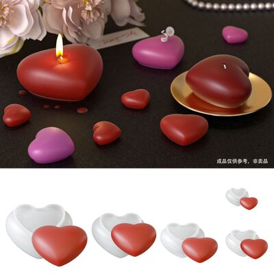 DIY Drip Glue Love Small, Medium, Mini Mirror Candle Handheld Gift Gypsum Ornament Silicone Mold