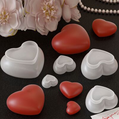 DIY Drip Glue Love Small, Medium, Mini Mirror Candle Handheld Gift Gypsum Ornament Silicone Mold