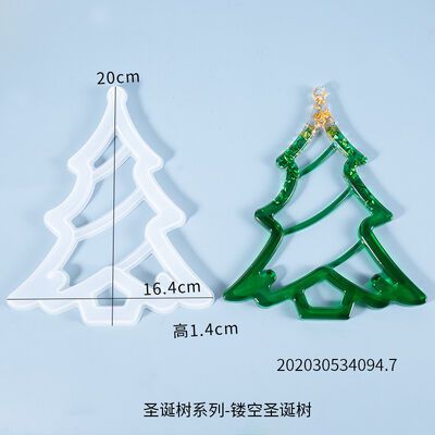 DIY Crystal Dropping Mold Christmas Series Hanging Bell Moon Christmas Theme Silicone Mold