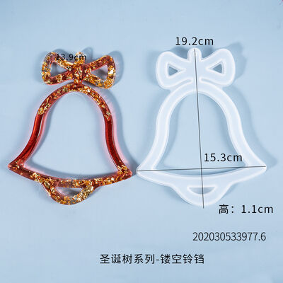 DIY Crystal Dropping Mold Christmas Series Hanging Bell Moon Christmas Theme Silicone Mold