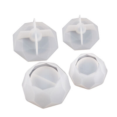 DIY Crystal Dropper Cement Storage Tank, Silicone Grinding, Polygonal Diamond Shaped Gypsum Candle Cup Decoration, Silicone Mold