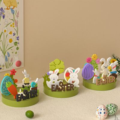 Easter Candle Holder Insert Board Ornament Silicone Mold DIY Spring New Life Flourishing All Things Su English Mold