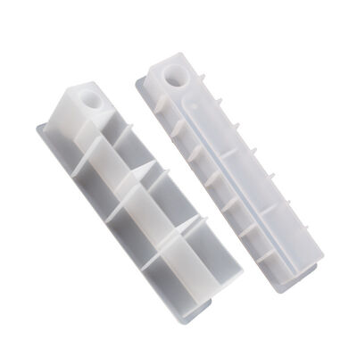 DIY Crystal Dropping Glue Geometric Strip Candle Stand Incense Insertion Ornament Grinding Gypsum Candle Stand Incense Stand Silicone Mold