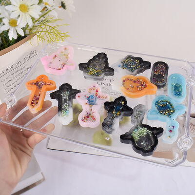 DIY Crystal Dropper Gum Mirror Demon Angel Quicksand Pendant Keychain Pendant Silicone Mold