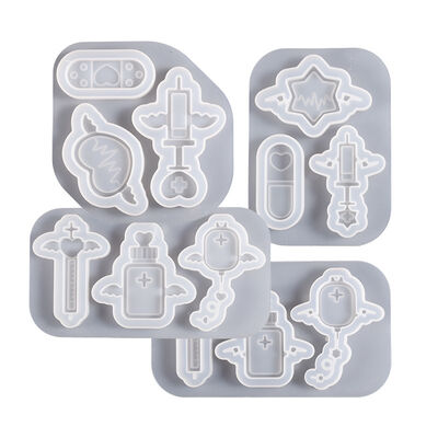 DIY Crystal Dropper Gum Mirror Demon Angel Quicksand Pendant Keychain Pendant Silicone Mold