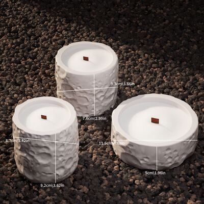 Dropping Glue Circular Space Storage Box Storage Bowl, Moon Patterned Candle Cup, Aromatherapy Gypsum Silicone Mold