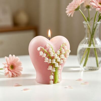 Cross Border Love Orchid Ornament Silicone Mold DIY Aromatherapy Heart Shaped Candle Table Gypsum Mold