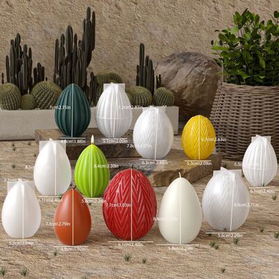 Easter Egg Scented Candle Silicone Mold DIY Gypsum Scented Stone Oval Egg Shaped Candle Mold