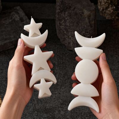 New Candle Ornament Silicone Mold DIY Aromatherapy Candle Companion Gift Sun Moon Star Moon Ornament Mold