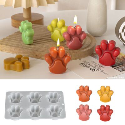 Liulian Dog Claw Aromatherapy Candle Silicone Mold DIY Cake Cheese Chocolate Flip Sugar Mold