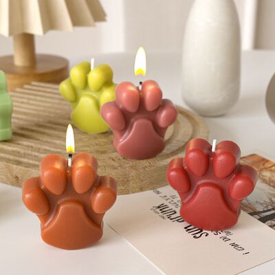 Liulian Dog Claw Aromatherapy Candle Silicone Mold DIY Cake Cheese Chocolate Flip Sugar Mold