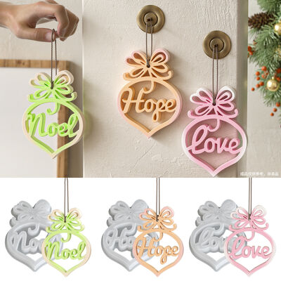 Fragrance Stone Aromatherapy Christmas Festival Listing Silicone Mold DIY Noel Hope Love Gypsum Mold
