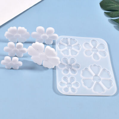 DIY Crystal Drop Glue Small Flower Mold Petal Earrings Earrings Hanging Pendant Jewelry Flower Silicone Mold