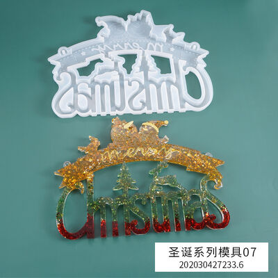 DIY Crystal Dropping Mold Christmas Series Listing Santa Claus Snowman Theme Silicone Mold