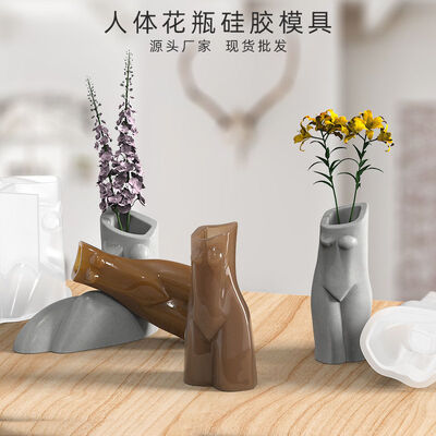 DIY Crystal Dropper Vase Mold, Geometric Human Body Vase, Flower Arrangement Device, Table, Silicone Mold