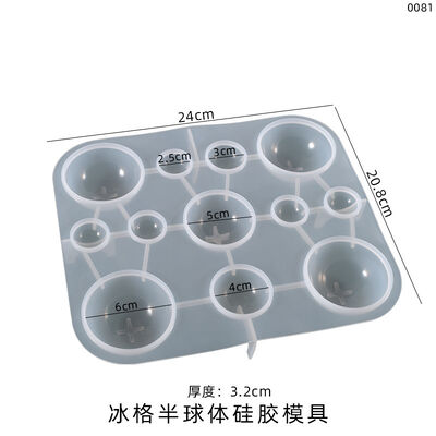 DIY Crystal Dropper Mold, Semi-circular Sphere, Ice Grid, Table Decoration, Silicone Mold, Spot Wholesale