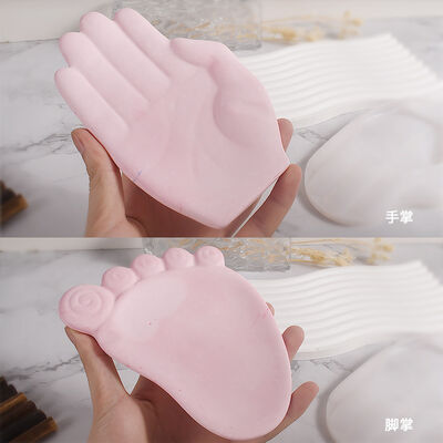Crystal Dropper Resin Feet Palm Plate Silicone Mold DIY Gypsum Cement Soap Box Ornament