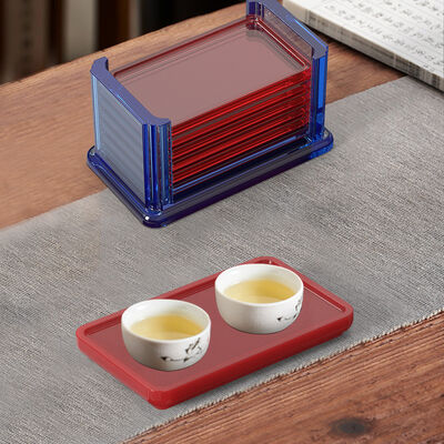 DIY Crystal Dropper Coaster Set Mold Rectangular Coaster Set Rectangular Swing Table Silicone Mold