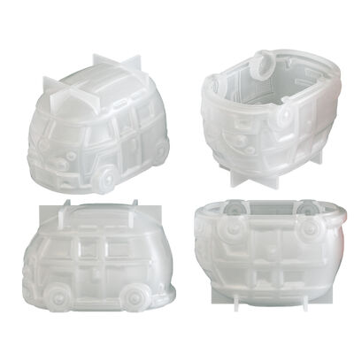 Cross Border New Product Small Bus Silicone Mold DIY Small Bus Aromatherapy Candle Decoration Gypsum Mold