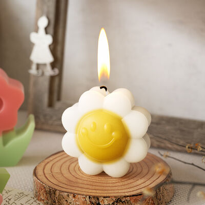 Wholesale Resin Sunflower Flower Ornament Scented Candle Gypsum Plant Stand Silicone Mold