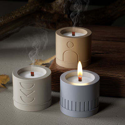 Nordic Modern Minimalist Ins Round Geometric Pattern Storage Jar Silicone Mold DIY Aroma Gypsum Candle Cup Grind