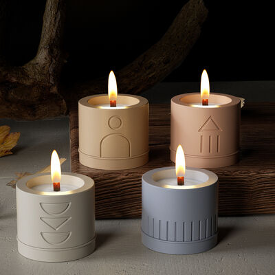 Nordic Modern Minimalist Ins Round Geometric Pattern Storage Jar Silicone Mold DIY Aroma Gypsum Candle Cup Grind
