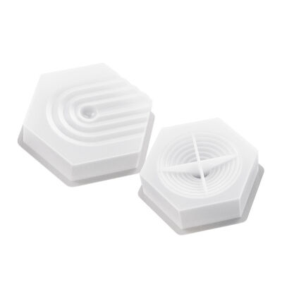 Gypsum Cement Tray Coaster Mold DIY Hexagonal Circular U-shaped Striped Jewelry Storage Display Rack Silicone Mold