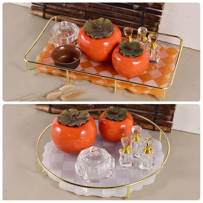DIY Crystal Dropping Resin Gypsum Irregular Lace Fruit Plate Chessboard Pattern Table Silicone Mold
