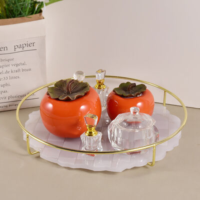 DIY Crystal Dropping Resin Gypsum Irregular Lace Fruit Plate Chessboard Pattern Table Silicone Mold