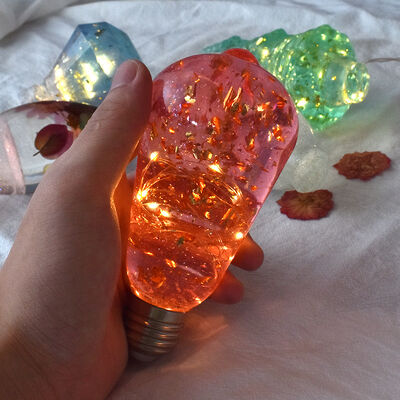 DIY Crystal Dropper Mold Creative Atmosphere Light Bulb Table Decoration Silicone Mold Factory Wholesale