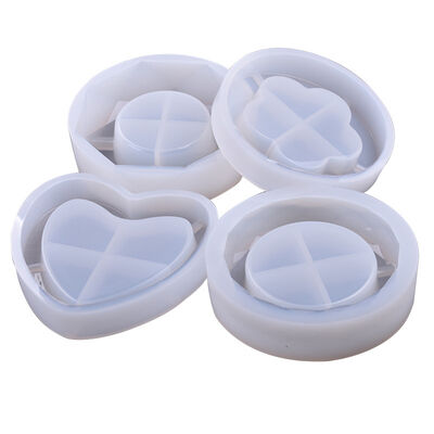 Large Crystal Resin Mirror Ashtray Silicone Mold Resin Decorative Container Smooth Surface No Polishing Manufacturer Wholesale