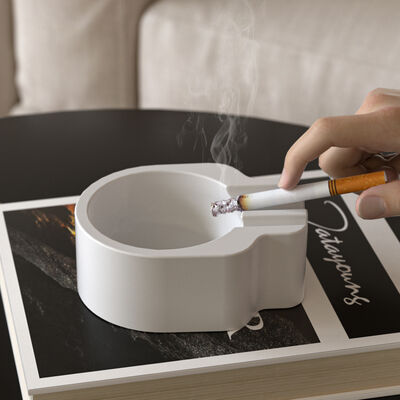 Gypsum Cement Halloween Skull Ashtray Storage Box DIY Aromatherapy Candle Cup Silicone Mold