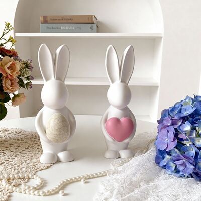 Easter Rabbit Gypsum DIY Mold Egg Hug Heart Aromatherapy Candle Dropping Silicone Mold Cross Border Explosive Product