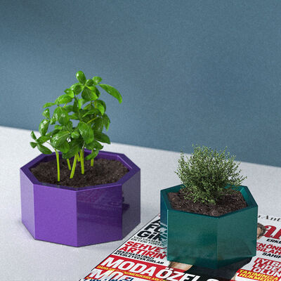 DIY Crystal Dropper Gypsum Flowerpot Grinding Tool Octagonal Potted Plant Hexagonal Storage Box Cover Silicone Mold