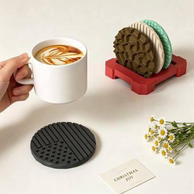 Ins Style Fish Scale Flag Fish Scale Pattern Diamond Grid Pattern Coaster Storage Box Base Gypsum Silicone Mold