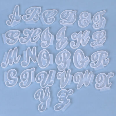 DIY Crystal Resin Mold, Irregular Shape 26-letter Pendant Accessory Silicone Mold