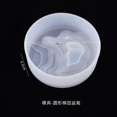DIY Crystal Dropper Mold, Elliptical Terraced Pot Mold, Table Decoration, Silicone Mold