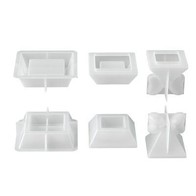 Butterfly Knot Stacking Christmas Tree Silicone Mold Geometric Square Candle Cup Storage Can Gypsum Mold